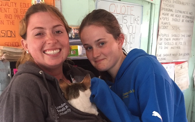 volunteer nurses Jenny and Amanda who ran first aid courses for teachers and pupils at Porridge and Rice partner schools